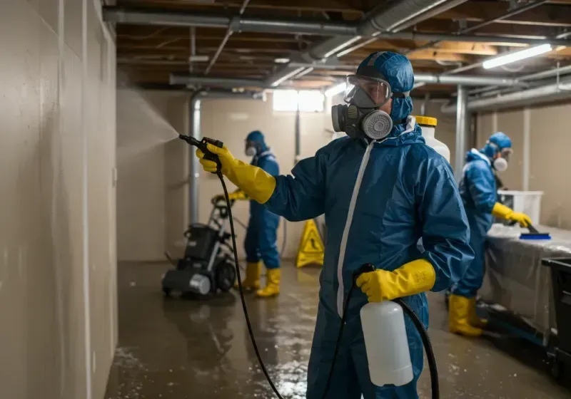 Basement Sanitization and Antimicrobial Treatment process in New Haven, IN